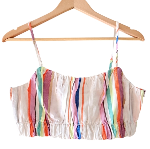 Lemlem x H&M Set Lyocell Striped Belted Shorts & Matching Cropped Top Size Small - Picture 4 of 16